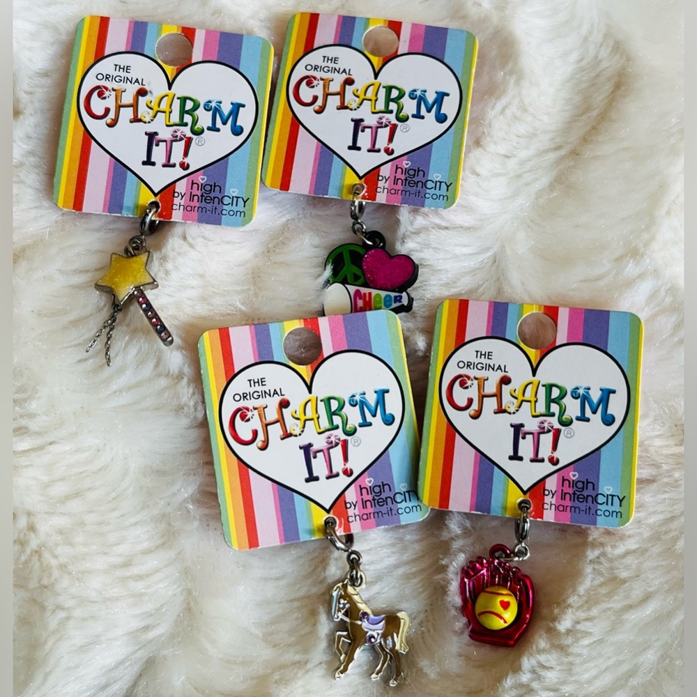 LOT OF 4 CHARM IT! High IntenCITY PONY, SOFTBALL, GLOVE CHEER MAGIC WAND